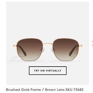 Quay Big Time Brushed Gold Sunglasses